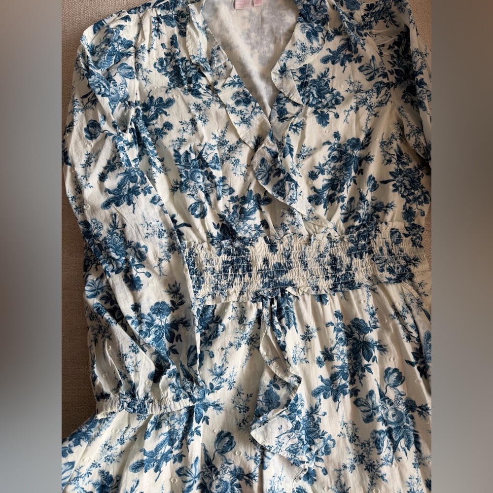 Gap x LoveShackFancy Blue and White Floral Dress - Picture 5 of 6